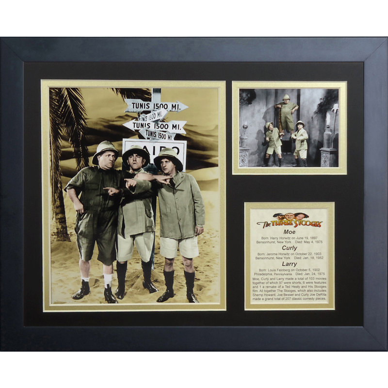 Trois stooges, reproduction de photo encadrée