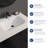 32'' X 18'' Stone Resin Bathroom Sink Wall-Mounted Vessel Sink With Faucet Hole