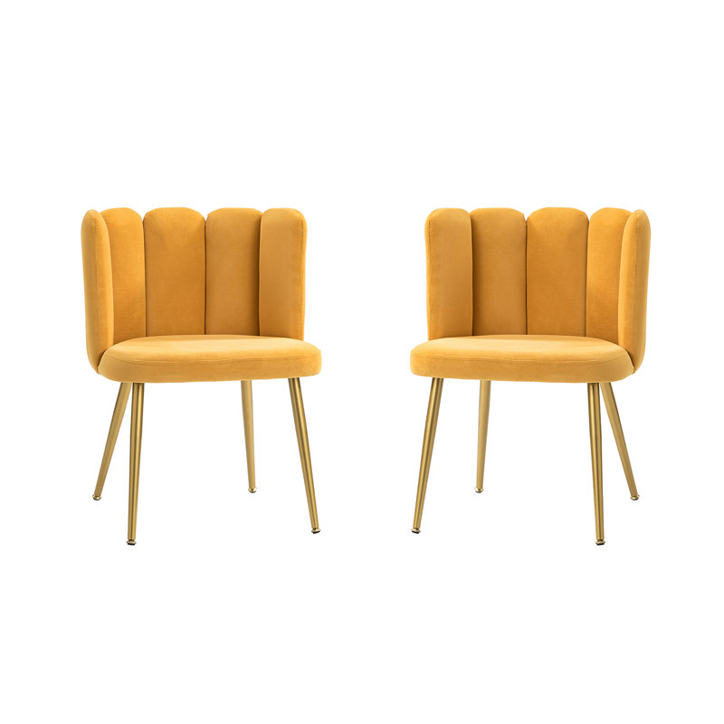 Pieraldo Upholstered Side Chair, Mustard