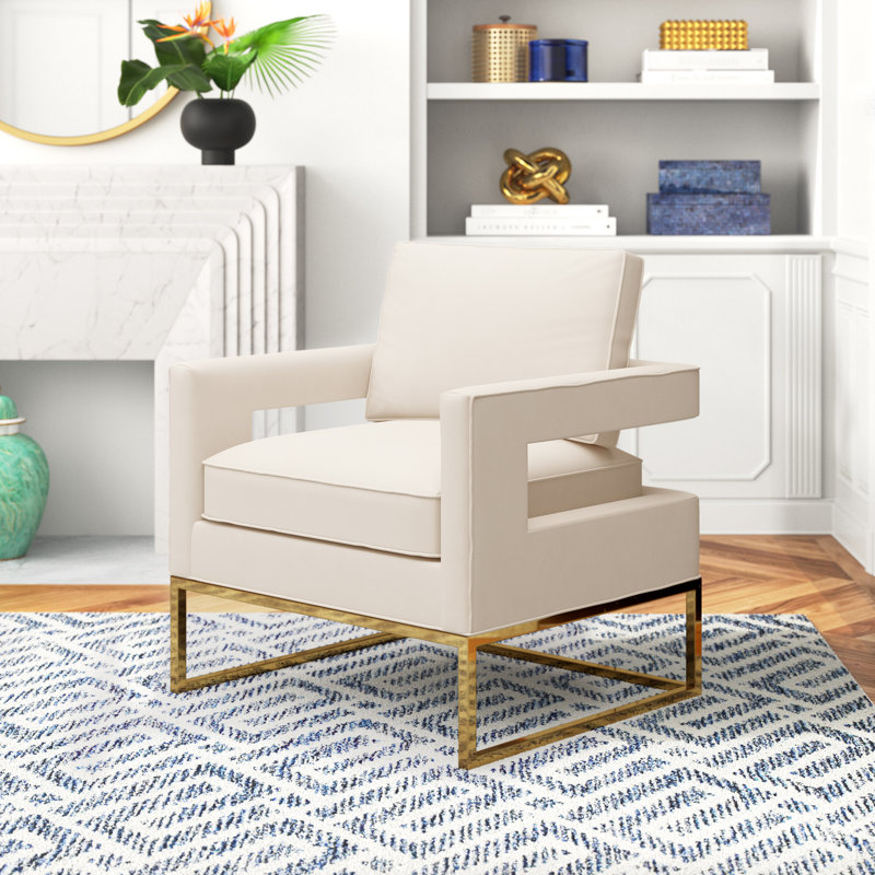 Rachelle Upholstered Armchair, Ivory 