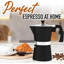 Cafetière à espresso Zovay Kitchen Moka Pot - Étanche, acier inoxydable, facile à nettoyer, poignée et bouton résistants à la chaleur - pour un espresso authentique de style cubain et italien