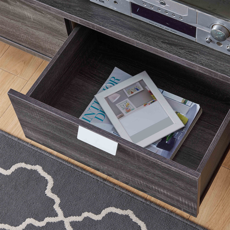 Allegro TV Stand,TV console,Media Console for TVs up to 65" with Two Shelves and Two Drawers, 25" H x 60" W x 15.5" D