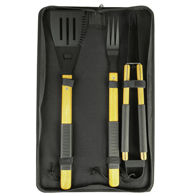 Wooden BBQ Tools, Black