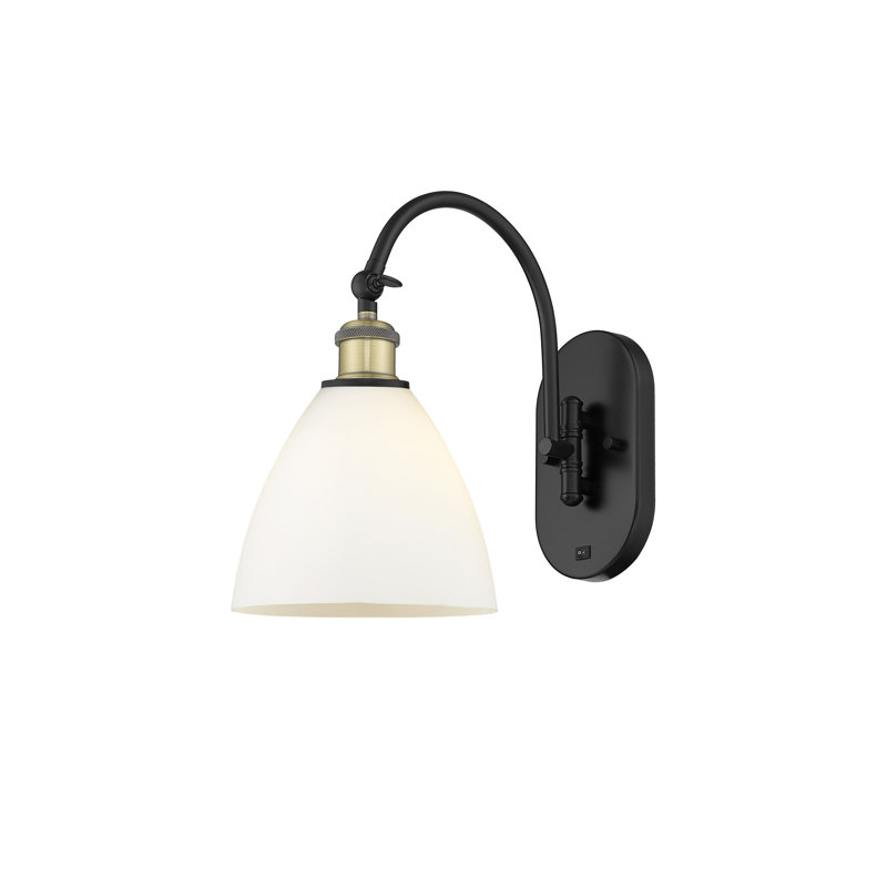 Amenda Swing Arm Sconce, No Bulb Included, Black Antique Brass