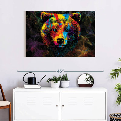 «Grizzly Bear Smoky Color Bear» sur toile