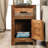 Puaina Solid Wood End Table with Storage