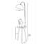 Lampe sur pied scandinave avec table en bois, finition noyer, hauteur de 63,0 po | Corps en métal, table 14,6 x 14,6 po, douille E27 (40 W maximum) | Interrupteur marche / arrêt sur le câble, peinture électrostatique séchée au four, éclairage élégant et fonctionnel