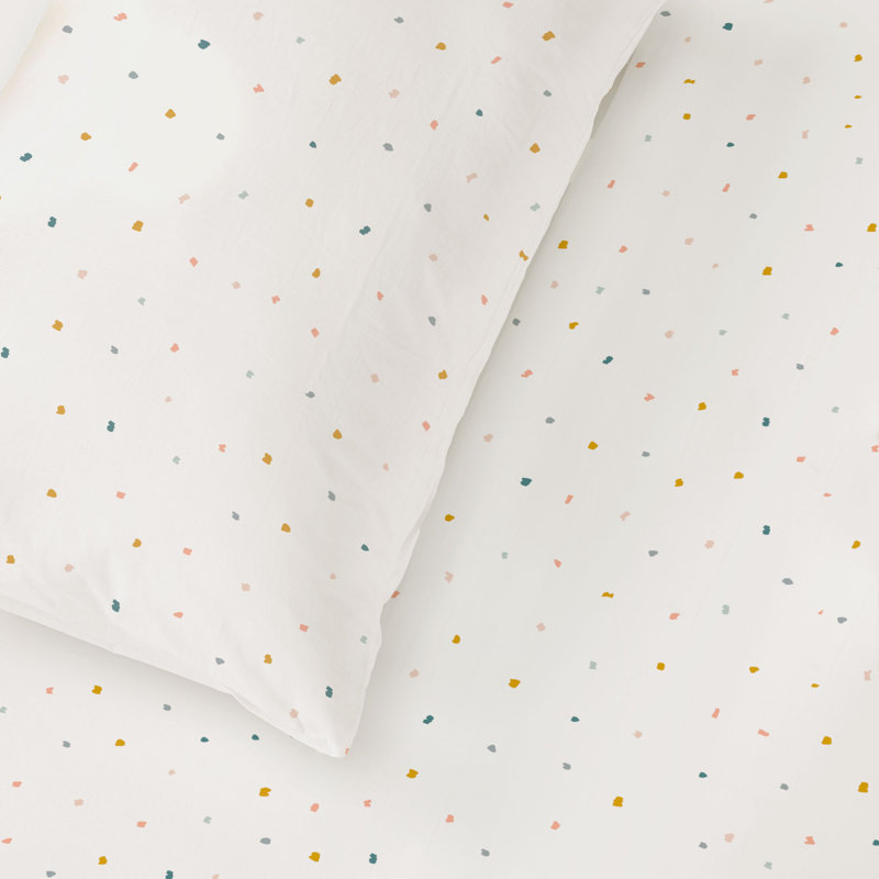 Organic Cotton Queen Pink Print Kids Sheet Set