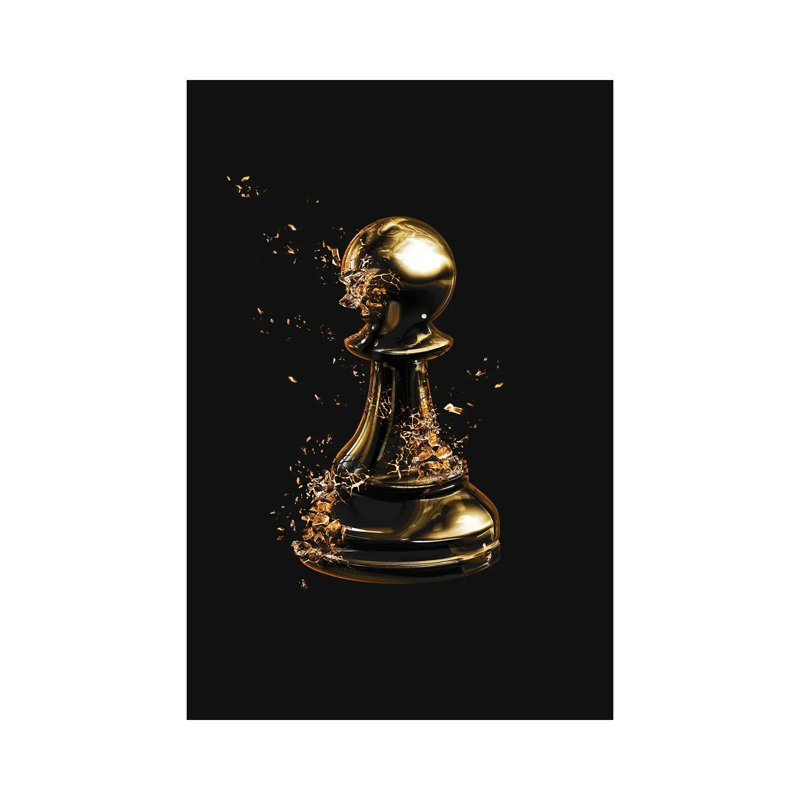 Broken Pawn by Gab Fernando - Wrapped Canvas Print, 20.32 cm H x 30.48 cm W