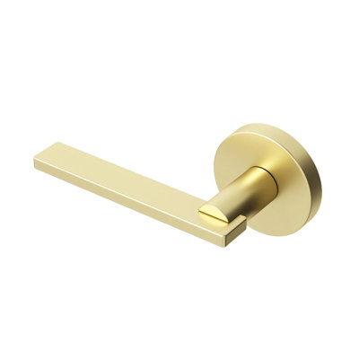 Levier de porte simple Valli de conception moderne dissimulée ne tournant pas (placard, garde-manger ou couloir) - Style minimaliste élégant en or champagne brossé