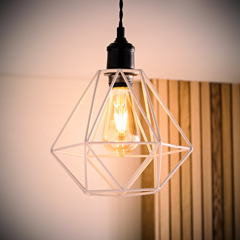 20cm H Metal Novelty Pendant Shade ( Screw On ), White