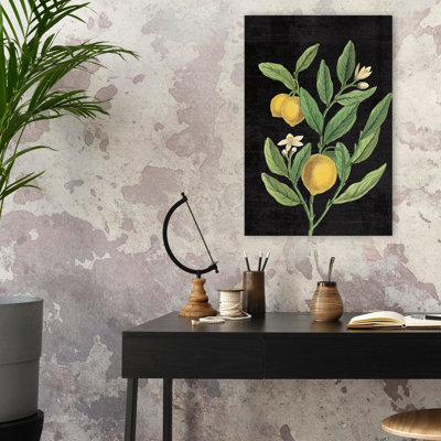 Fleur d'agrume classique classique noir sans mots noir contemporain