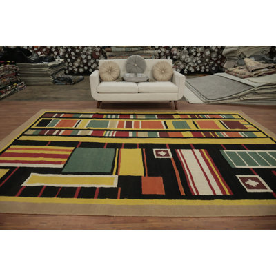 Colorful Kilim Large Area Rug 9x12 for Modern Living Spaces