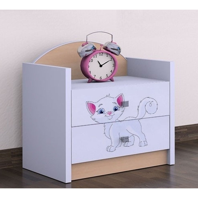 Jaylin 2 Drawer Nightstand, Beige