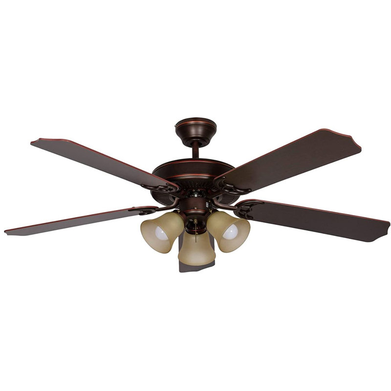Ventilateur de plafond 52 pales double 52 po avec télécommande et ensemble d'éclairage inclus