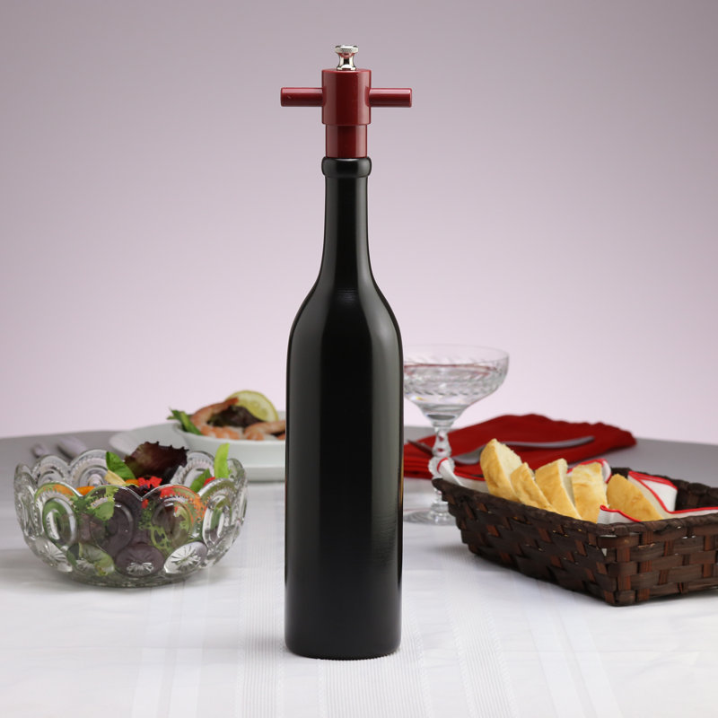 Chef Specialties Chateau Wine Bottle Pepper Grinder, Ebony