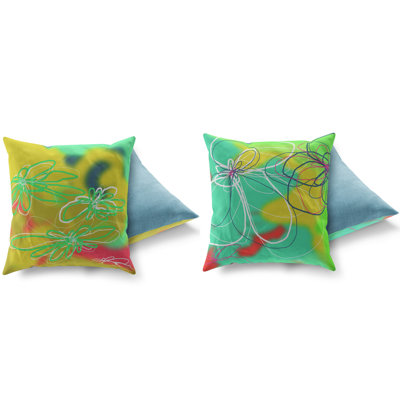 Housse et insert de coussin intérieur / extérieur en polyester / coton Divena