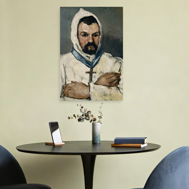 Antoine Dominique Sauveur Aubert, The Artists Uncle, As A Monk, 1866 Impressionist Abstract Contemporary Portrait Wall Art Print by Paul Cezanne - Wrapped Canvas Print