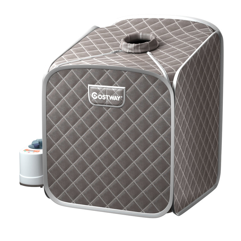 Indoor / Outdoor Portable Traditional Steam Sauna with Remote Control, Grey