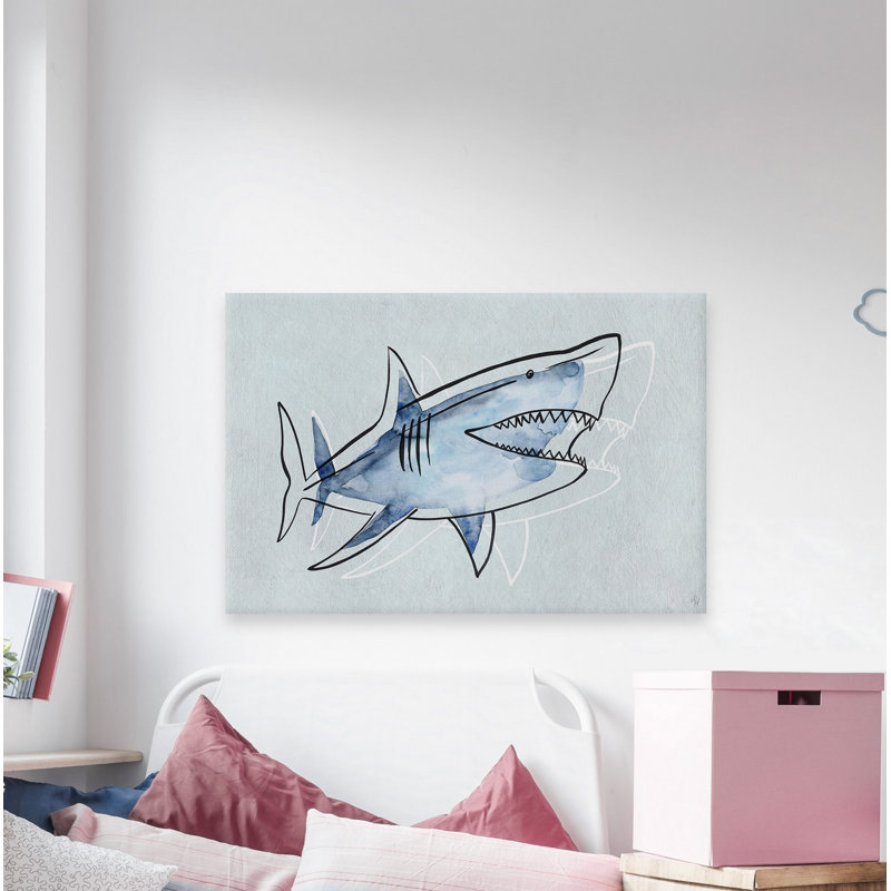 " Great Shark II ", 30" H x 45" W x 1.5" D