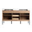 Armoire de meuble-lavabo double, rangement de salle de bain moderne en contreplaqué de 60 pouces