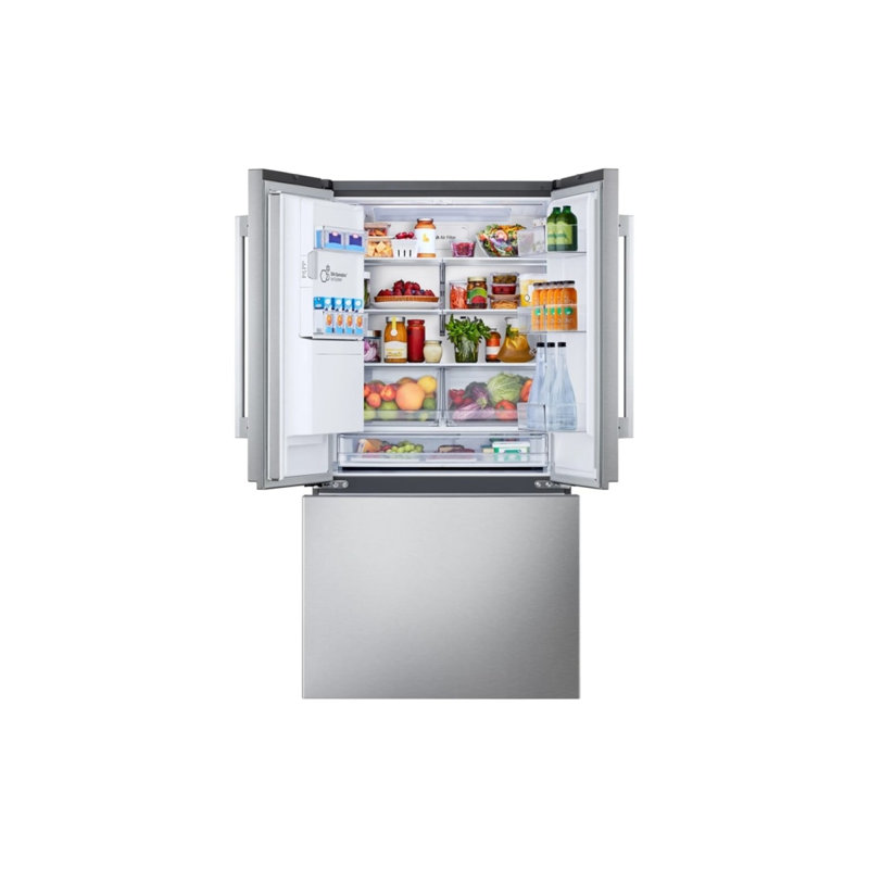 LG Counter-Depth MAX with Zero Clearance, 3-Door French Door Refrigerator with Thin Door Design, Print Proof Stainless Steel