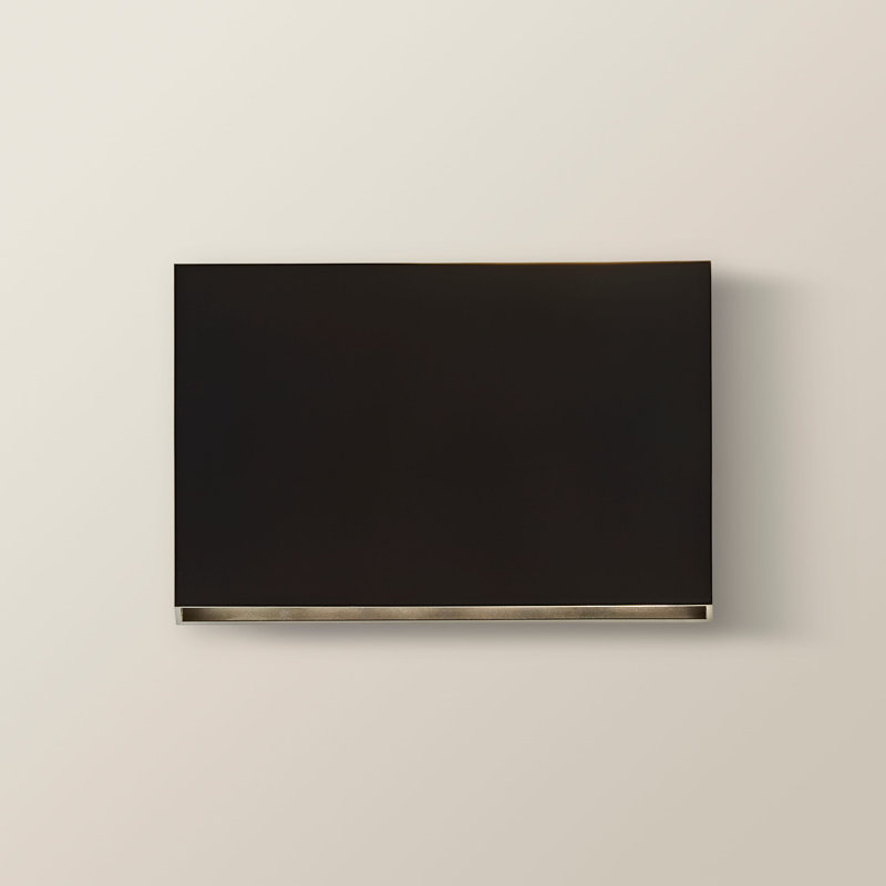 Matte Black Integrated LED Outdoor Sconce, Up/Down, 12.5cm H x 20cm W x 3.9cm D