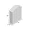 Tablette murale 1 porte et 2 portes en bois patiné avec portes à persiennes-1373396817
