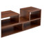 Meuble télé modulaire en noyer foncé, console multimédia à rangement libre, meuble télé minimaliste moderne, meuble télé réglable pour le salon