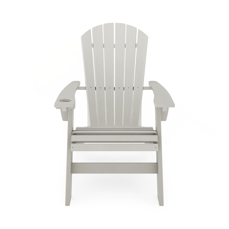 Adirondack Chair – Sturdy HDPE Poly Lumber For Poolside, Patio, And Garden Relaxation, Dark Gray