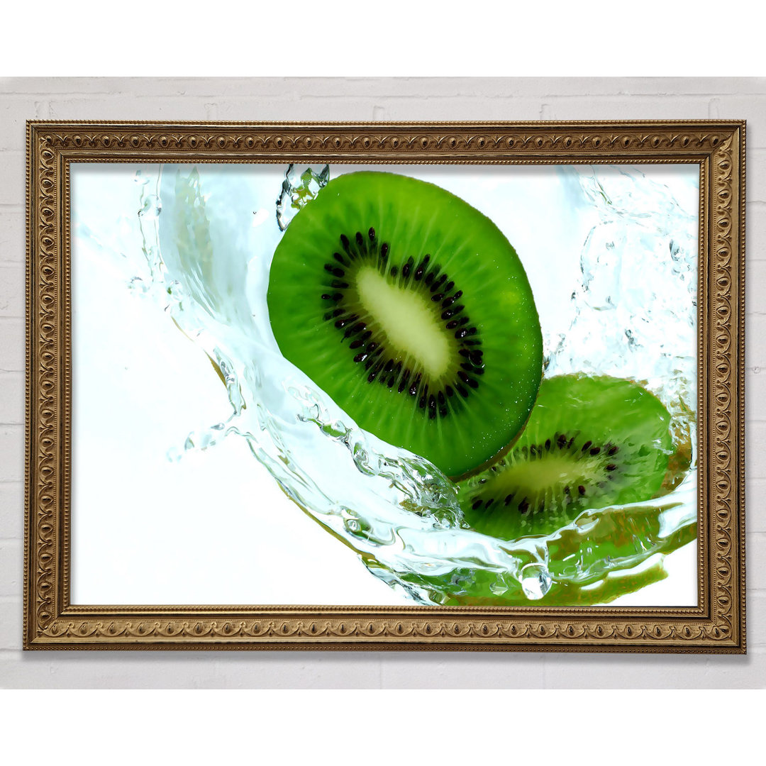 Fresh Kiwi Splash - Einzelne Bilderrahmen Kunstdrucke