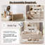 Canapé modulaire à compression 74,8 po, 2 pièces, causeuse moderne à profil bas avec ressorts ensachés et 4 coussins, sans assemblage, beige-315110757