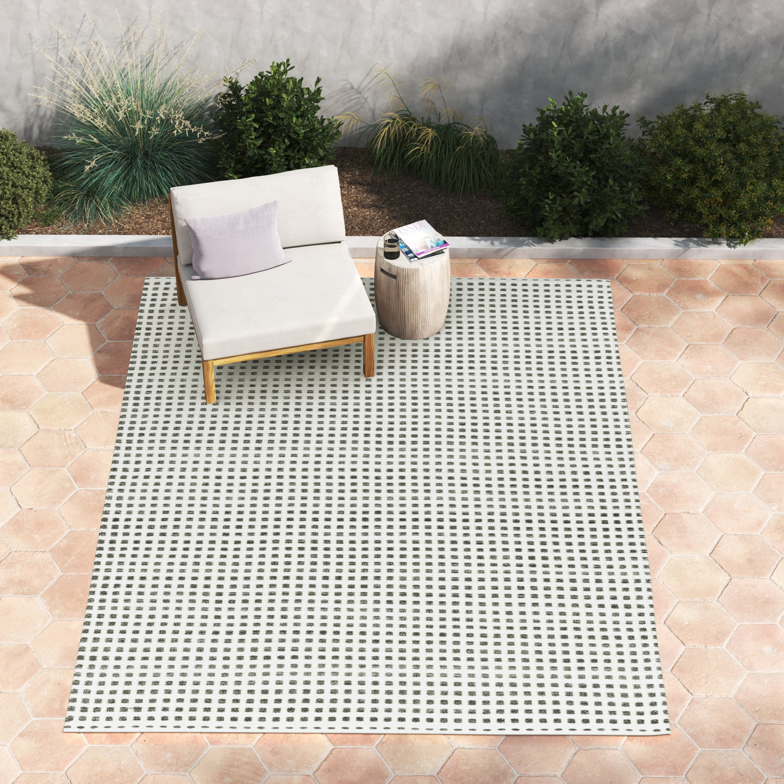 Gilson Handmade Recycled P.E.T Indoor/Outdoor Rug, Dark Gray, Rectangle 8' x 10'