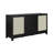 Sheridan 59" Mid-Century Modern Sideboard with 4 Adjustable Shelves and 3 Drawers in Black-91028875