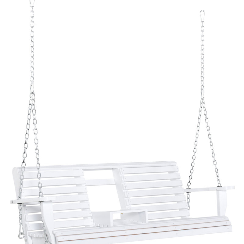 3 balancelles en bois avec table pliante, porte-gobelets et capacité de 440 lb, 3 portes en bois blanc tentant, structure de table basse stable