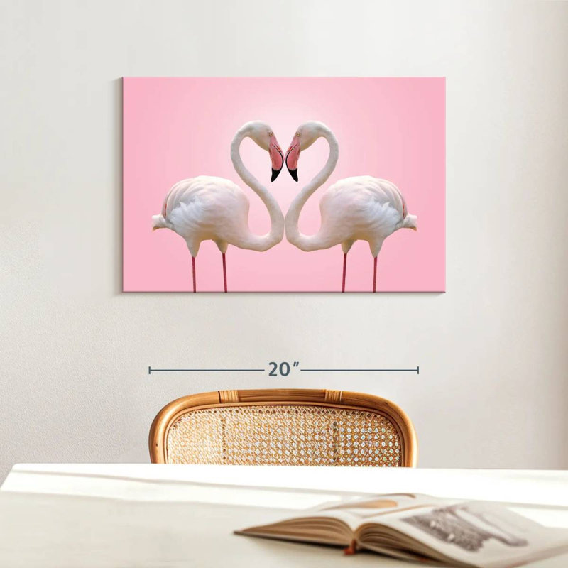 Brampt Flamingo Affection, 16" H x 24" W