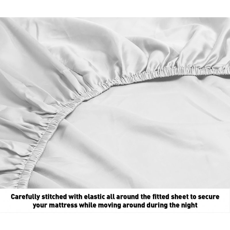 Monte Carlo Egyptian Cotton Sheet Set, Silver, Full / Double