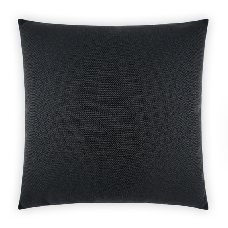 Coussin décoratif d'extérieur Pyke, Ébène, Carré 22 po