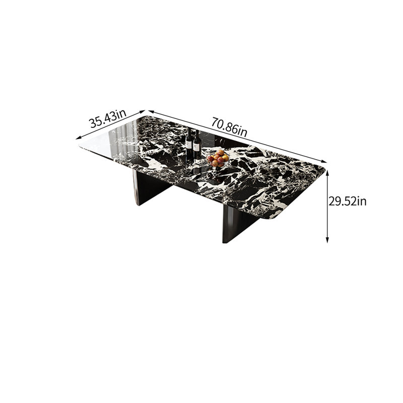 Table de salle à manger moderne moderne, H 29,52 po x L 70,86 po x l 35,43 po