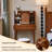 27.56"Retro brown solid wood storage dressing table
