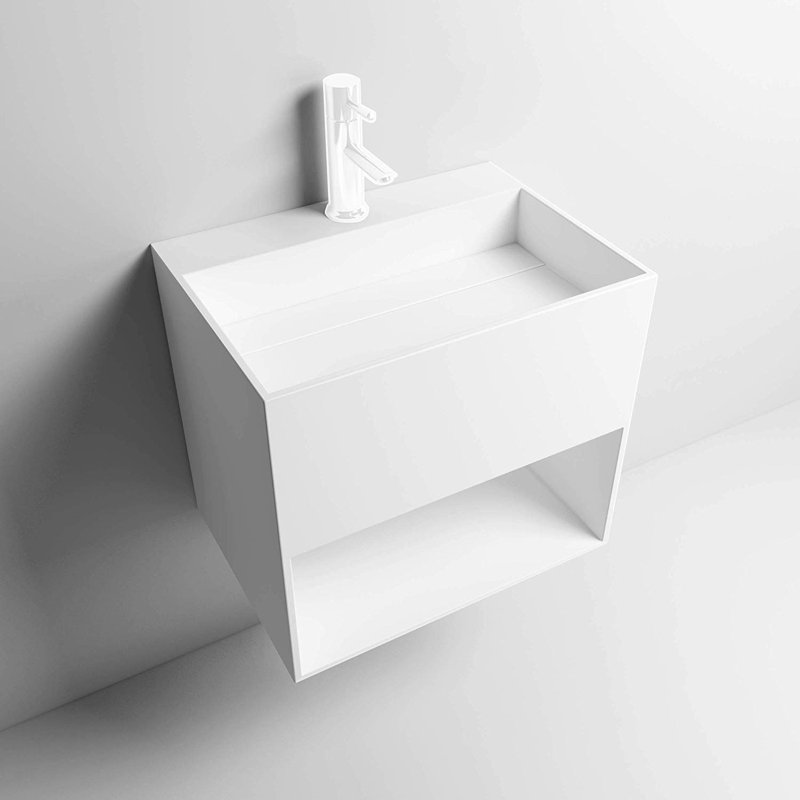 Atwell 21.62'' Single Bathroom Vanity with Solid Surface Top