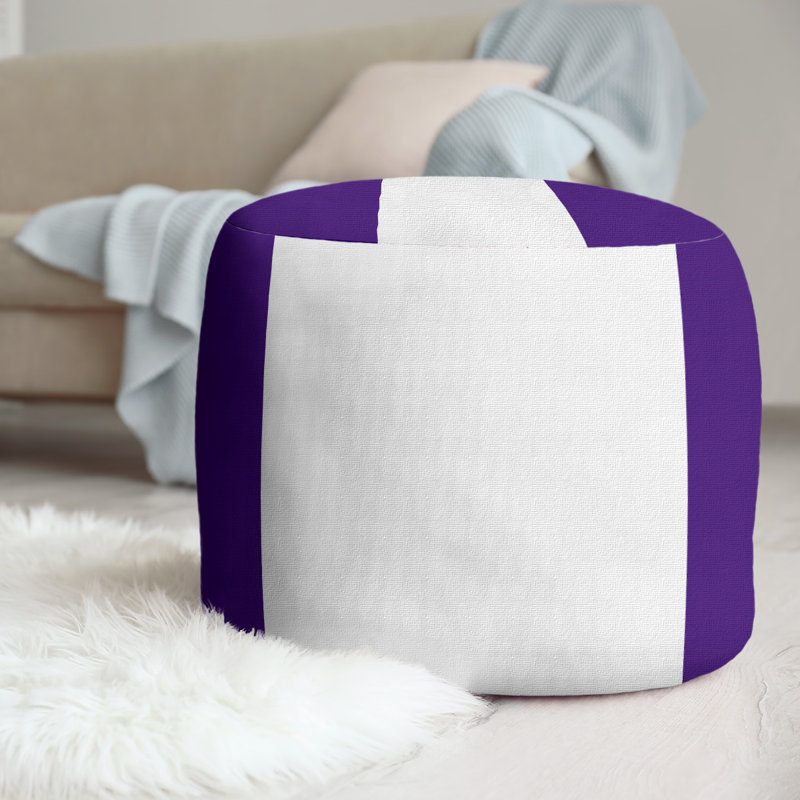 repose-pieds rond 20,5", Mauve / blanc