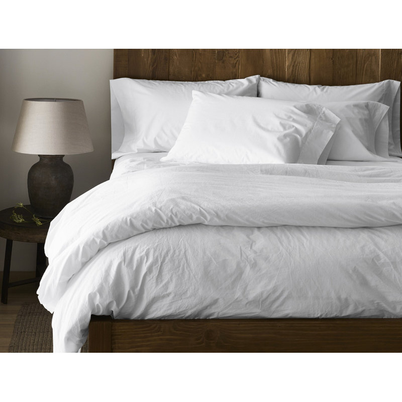 Drap-housse raffiné en percale biologique, Blanc alpin, Drap-housse de taille très grand