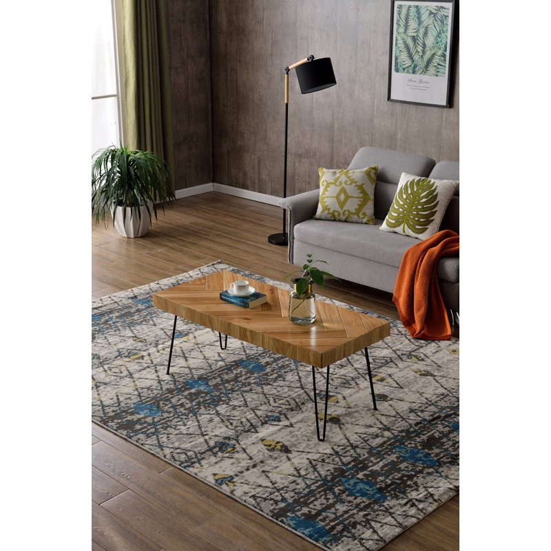 Elaiyah Coffee Table, Nature Rough Wood