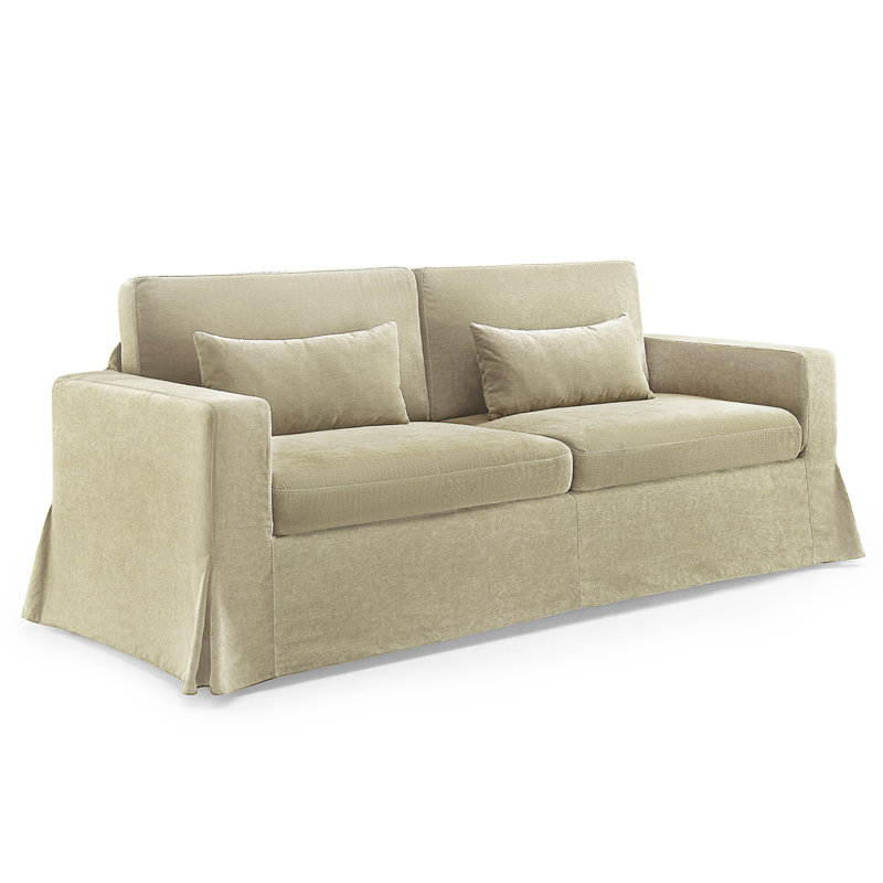 Brenda 213.1Cm Square Arms Sofa, Sand Rayon/Viscose