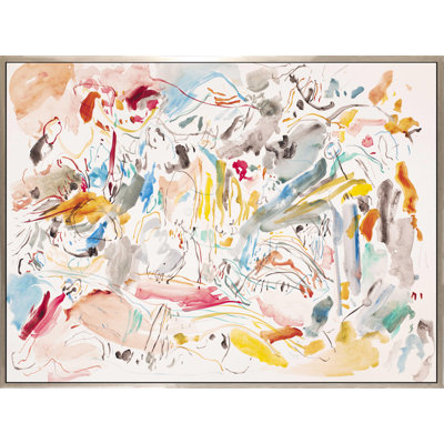 Confetti - peinture sur toile à cadre flottant