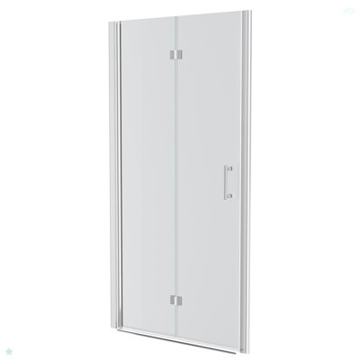 Porte de douche pliante sans cadre 36 po x l 72 po avec verre trempé