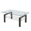 Table basse en verre trempé transparent