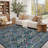Vintage Floral Area Rug Washable Rugs Stain Resistant Easy Cleaning Indoor Carpet With Non-Slip Backing Low Pile Floor Cover Non Shedding Folding Throw Carpet For Home Decor-1001177317