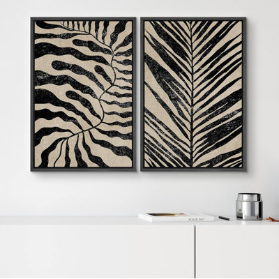 " Pastel Watercolor Green " 2 - Pieces on Canvas